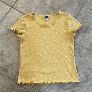 Old Navy Yellow Polka Dot Tee
